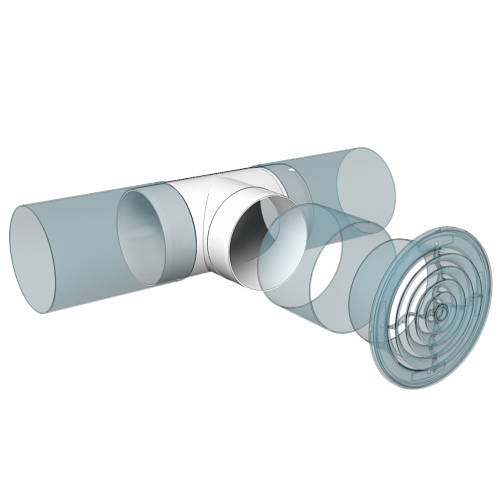 Тройник круглый 15ТП, D150(пластик) (7)