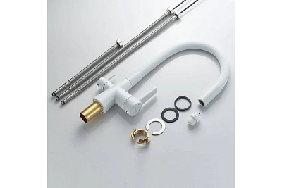 Смеситель д/кухни SHEVANIK гибкий излив белый под фильтр S668C