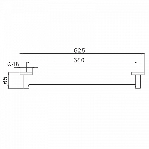 Держатель полотенца черный HB8701 HAIBA 