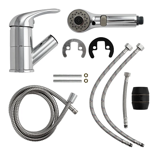 BRIMIX - Смеситель кухонный вытяжной излив код: 3508