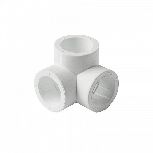 Тройник двухплоскостной 25 белый (25/150) ПРО АКВА (РА17310Р)
