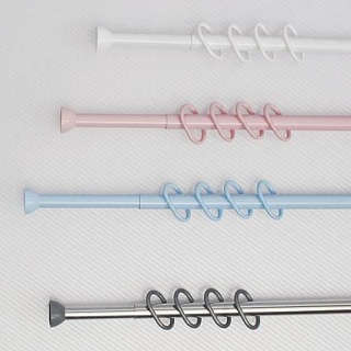 Карниз для ванной 120-220 см серый металлический FOR-ROD-220IGR