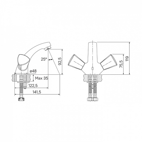 Смеситель для умывальника, Bounce, IDDIS, BOUSB00i01