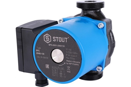 Насос циркуляционный 25/60-130 мм (SPC-0001-2560130) STOUT