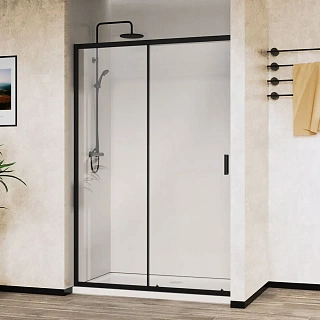 Дверь для душа VINCEA City VDS-5CT120CLB, 1200, черный, стекло прозрачное 5 мм