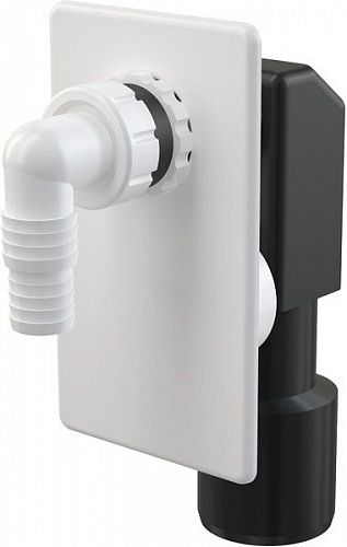 Сифон для СМА под штукатурку  белый
