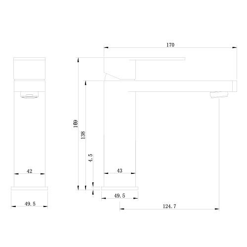 Смеситель д/умывальника "AOMORI" (AOM-1011BG) нерж, браш.золотоTOKITO