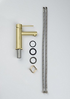 Timo Смеситель д/раковины Saona 2361/17F золото матовое АКЦИЯ!!