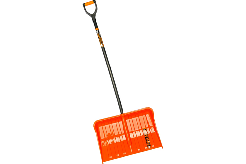 Лопата снеговая, деревянный черенок  FINLAND ORANGE 550х385х1515 мм 1731-ч 