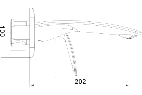 Смеситель д/раковины ROSE встроенный хром R1141
