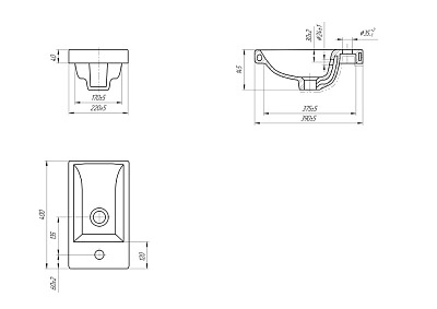 Комплект мебели 40 "Куба-40" подвесная VIANT (ум.СОМО-40) 