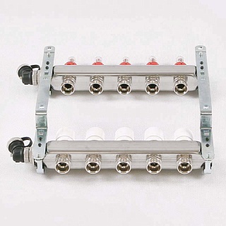 Коллектор нерж. с расходомерами 1"х3/4" на  5 выхода (450I4305(R) Uni-Fitt 