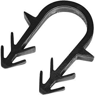 Скоба якорная с двойным креплением для труб д.16-20мм чёрная 42мм SMF-0006-001620 STOUT