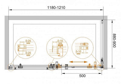 ДУШЕВОЙ УГОЛОК CEZARES STYLUS-M-AH-1 130/80-C-Cr