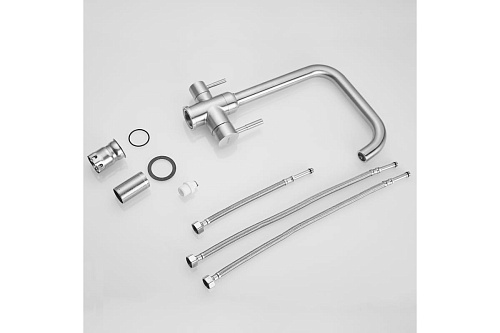 Смеситель д/кухни SHEVANIK с фильтром нерж  S268B