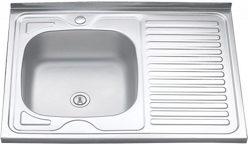 Мойка нерж накладная  MELANA 60*80 левая 0,8/180 007tL