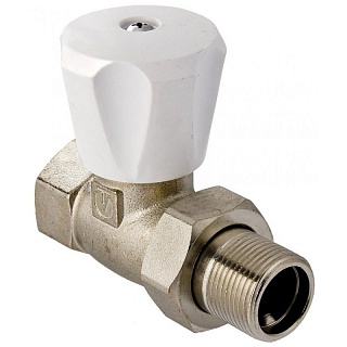 Клапан ручной 1/2" прямой для радиатора  (VT.008.N.04) VALTEC
