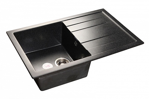 Мойка комп. GRANFEST Quadro GF- Q780L (770х495) черная с сифоном