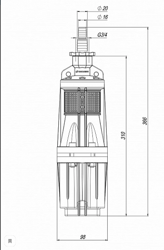 Насос "КАЧАН"  20/60 вибрационный (кабель 25 м) (8602)