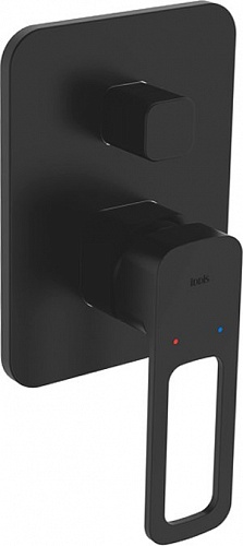 Встраиваемый смеситель с двумя выходами, черный, Slide, IDDIS, SLIBL00i67