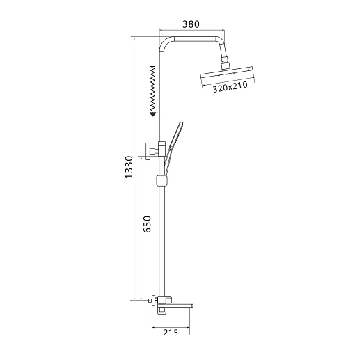 Душ. система SHEVANIK белая мат. S9936C