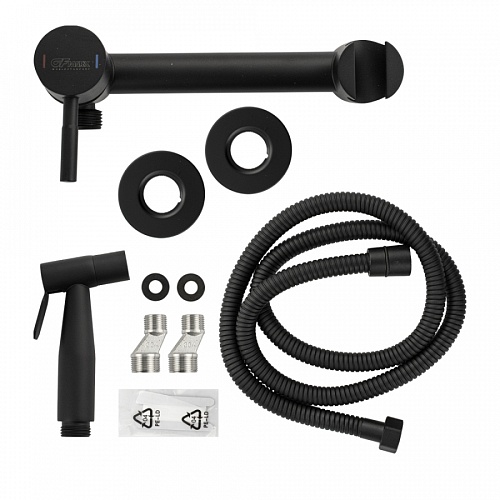 GFmark Смеситель гигиенический настенный ЧЕРНЫЙ из нержавеющей стали (2448) 