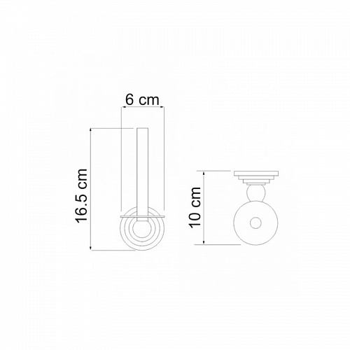 Держатель д/туал бумаги, темная бронза, WasserKRAFT K-7397 