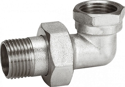 Американка  1/2" г/ш УГЛОВАЯ латунь никель LD (30)
