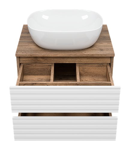 Тумба 60 "Dakota-60" подвесная белый/дуб MISTY