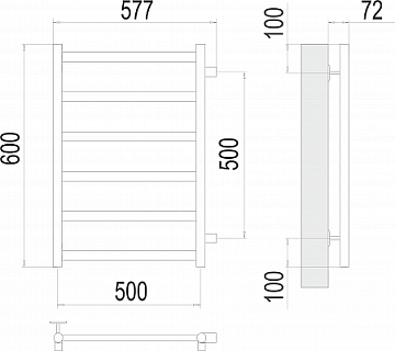  500600 6 / / 500 ""   (RAL 9005) TERMINUS