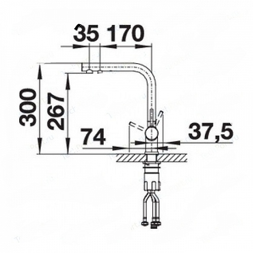 Смеситель д/кухни Haiba HB70088 под фильтр 