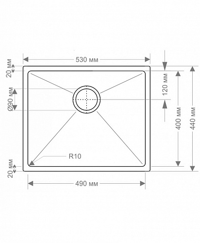 Мойка нерж врезная  Seaman ECO Marino SME-530