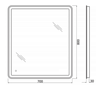  70 "BelBagno" c LED     700800 SPC-MAR-700-800-LED-TCH