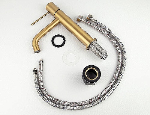 Смес д/раковины Kaiser Vita ф25 шлифованное золото (43211-3)