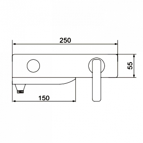 Смеситель д/ванны к/н  ROSE хром R2702