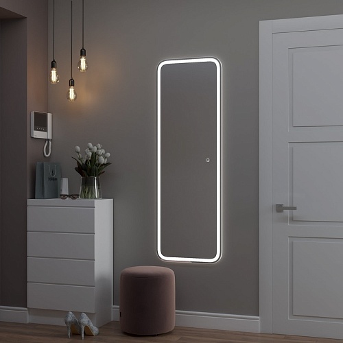 Зеркало 45,5 "Loren Led" c LED подсветкой (сенсор на зеркале) 455х1350 Континент