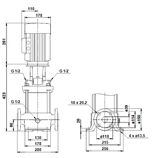 Насос CR 10-04 (1,5 кВт, 1х230V) 96500869 Grundfos
