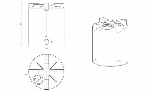 Емкость Т-5000 (H2142xD1825) ВЫГОДА