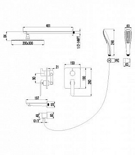   "MELANGE" (LM4922W)  /  2- +  LEMARK 