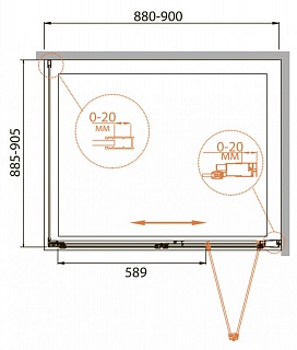 ДУШЕВОЙ УГОЛОК CEZARES RELAX-AS-1 90-C-Bi-IV