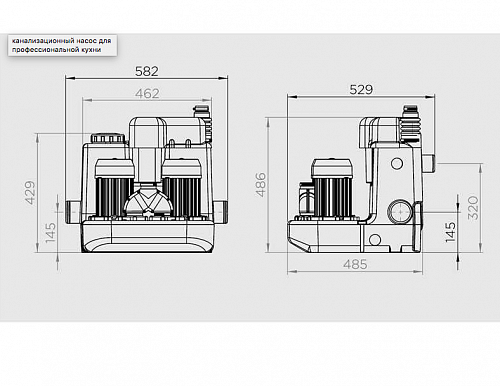 Насос SANICOM 2 (Tmax=90°C, Qmax = 16 м3/ч) 11м?110м ? 2х1,5кВт SFA