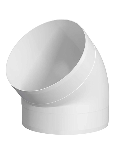 Колено круглое 15ККП 45гр.,D150 (пластик) (12)