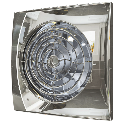 Вентилятор AURA 5C Chrome (настенный,потолочный,уровень шума 30 дб.) D125 осевой вытяжной(16)
