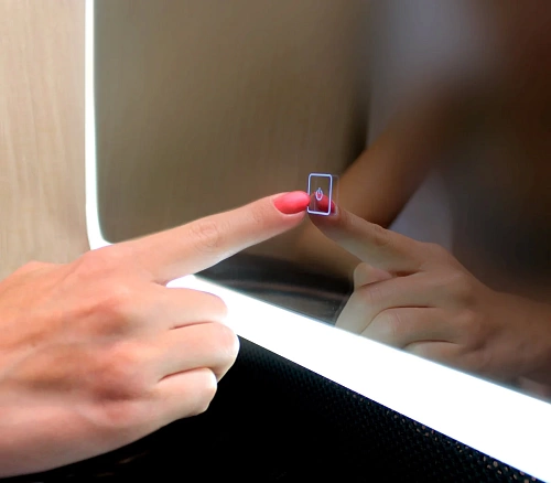 Зеркало-шкаф 60 "Эллиотт-60" Правый с розеткой, с LED подсветкой и сенсорным выключателем Континент