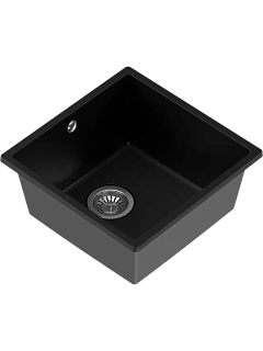Мойка гранит FOSTO NOVA 44-44 ПМ (черный) без сифона подстольного монтажа