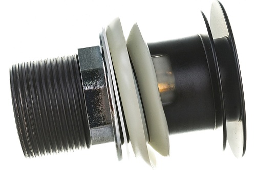 Донный клапан ЧЕРНЫЙ с переливом BB-SAT-NERO