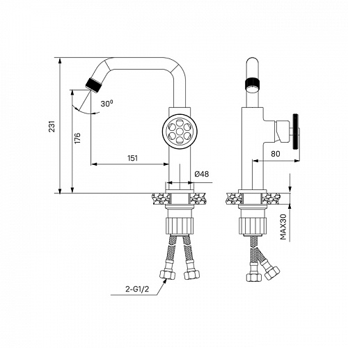 Смеситель для умывальника, графит, Grange, IDDIS, GRAGMR0i01