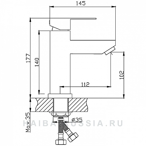 Смеситель д/раковины Haiba HB10801 нержавейка
