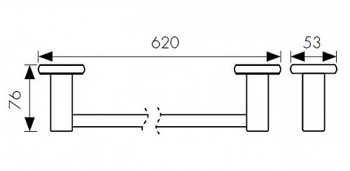 Держатель полотенца(прямой) KH-1707 KAISER