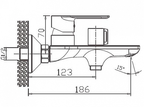 Смеситель д/ванны к/н Haiba HB60505